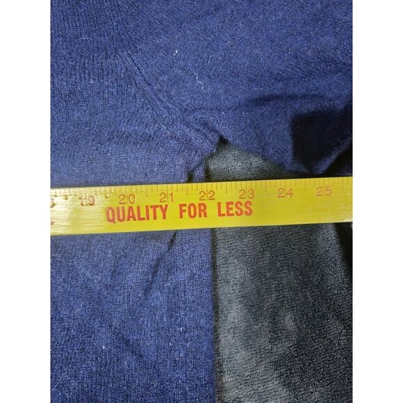 Penguin Blue LambsWool Crew Pullover Sweater - XL Mens Elbow Pads - Picture 4 of 9